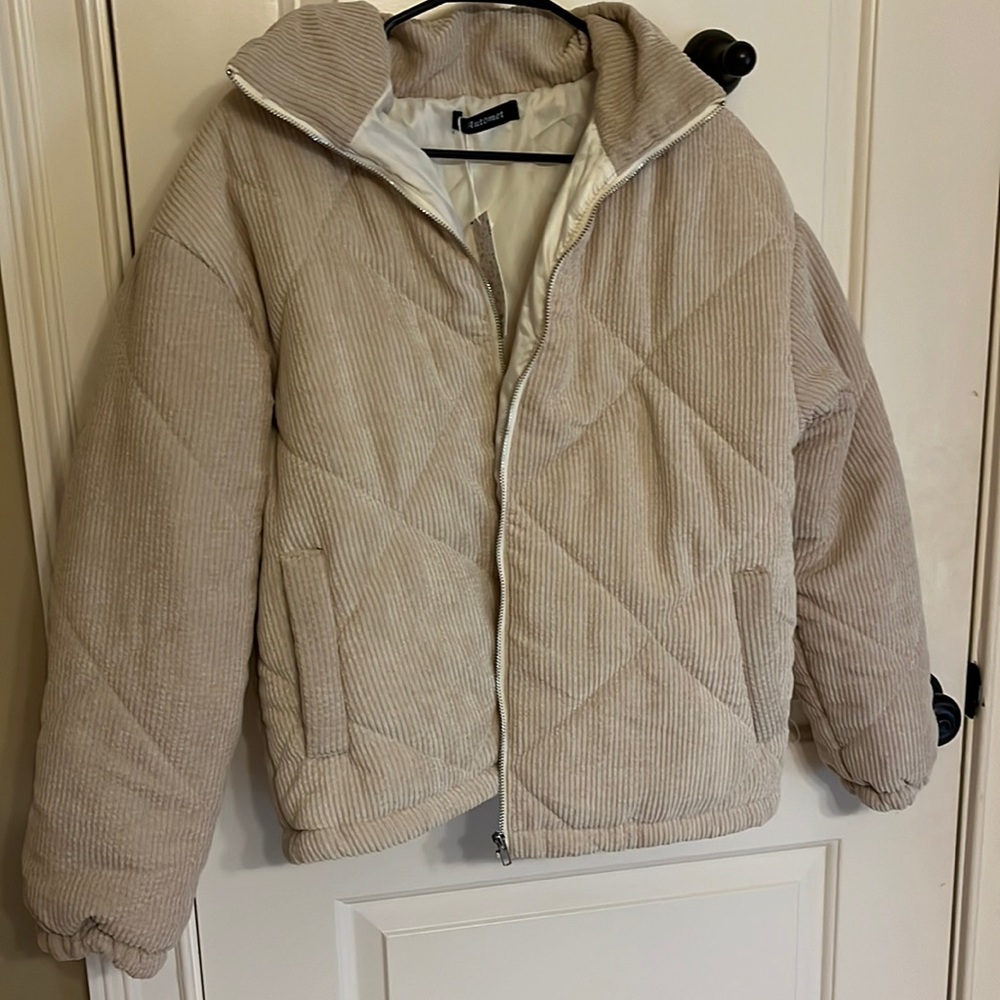 Corduroy puffer jacket